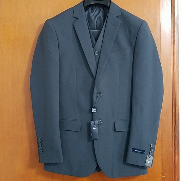 NWT Braveman slim fit 3PC charcoal 2 button suit - Picture 6 of 8